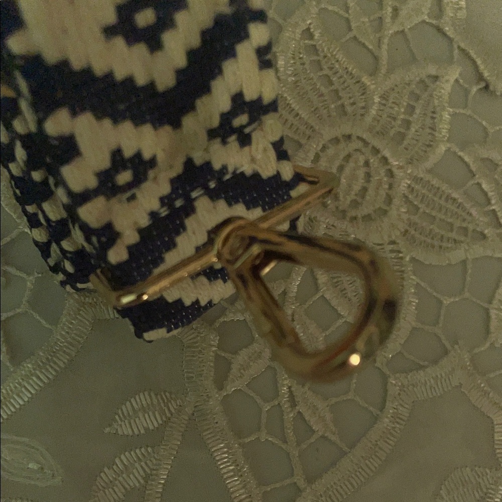 Navy and Cream Patterned Strap - Picture 2 of 3